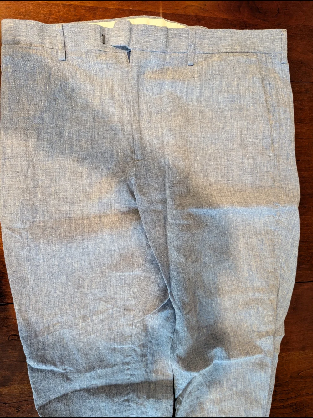 Banana Republic Light Blue Linen Blend Trousers